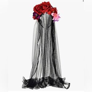 Frida Kahlo Mexican Flower Crown Headband Halloween Party Costume Dia de Los Mue